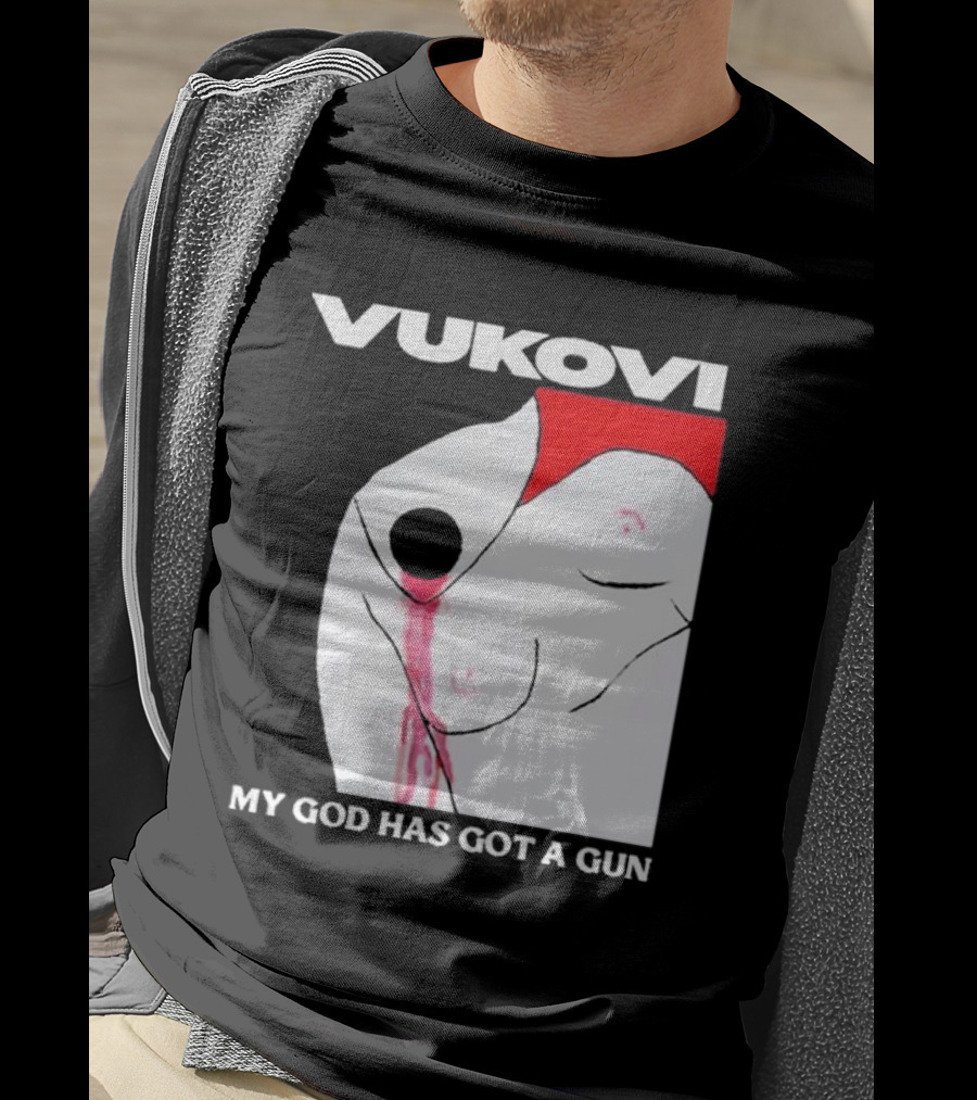 Vukovi My God Has Got A Gun Bold Graphic Concept T-Shirt