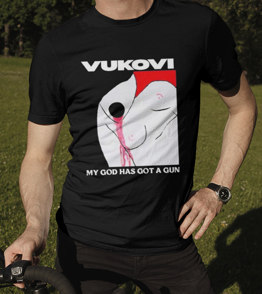 Vukovi My God Has Got A Gun Bold Graphic Concept T-Shirt