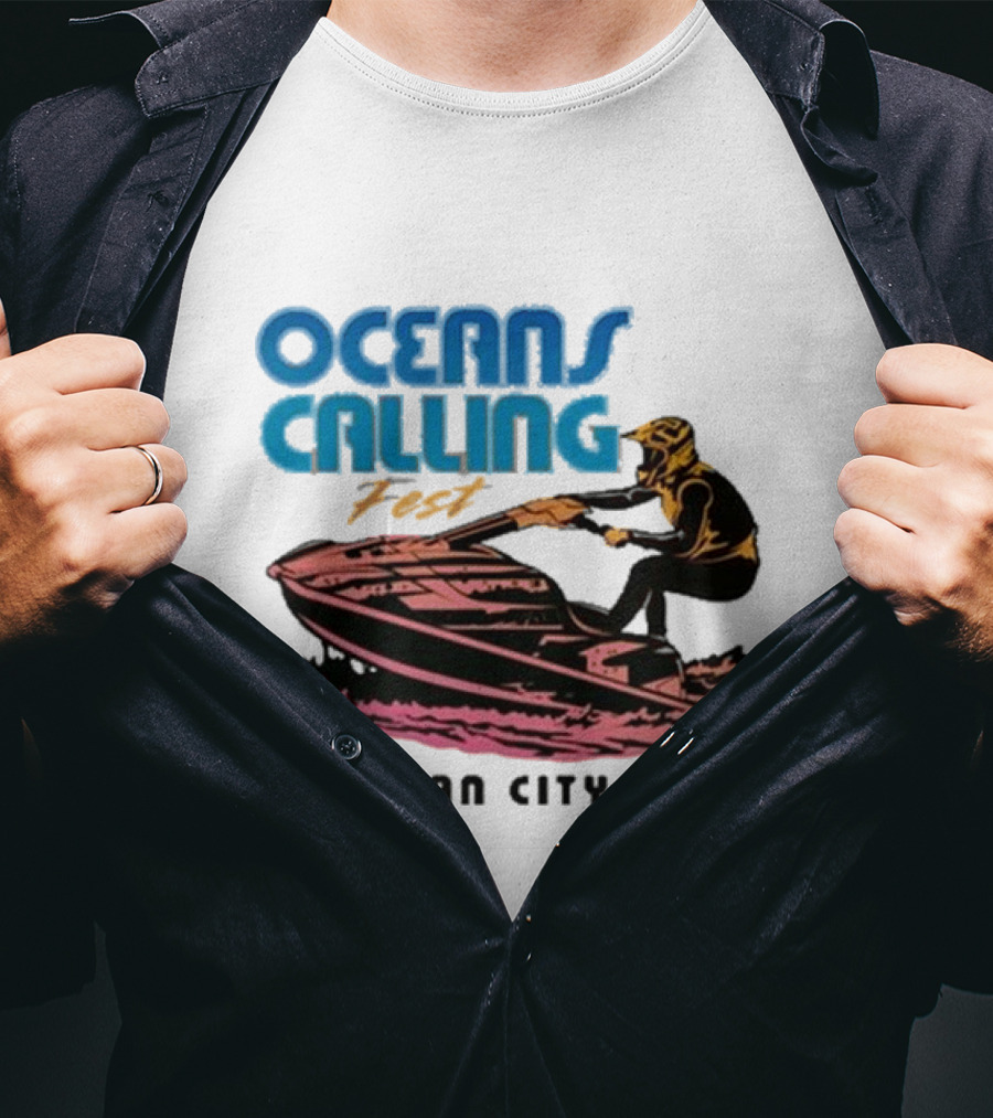Oceans Calling Fest Ocean City MD Jetski T-Shirt