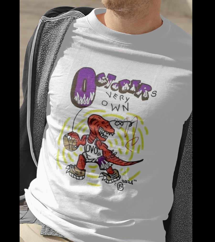 OCTOBER VERY OWN OVO Basketball Dinosaur T-Shirt