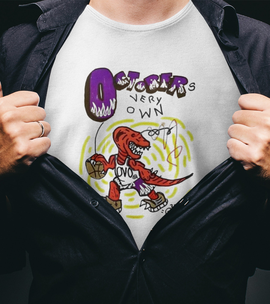 OCTOBER VERY OWN OVO Basketball Dinosaur T-Shirt