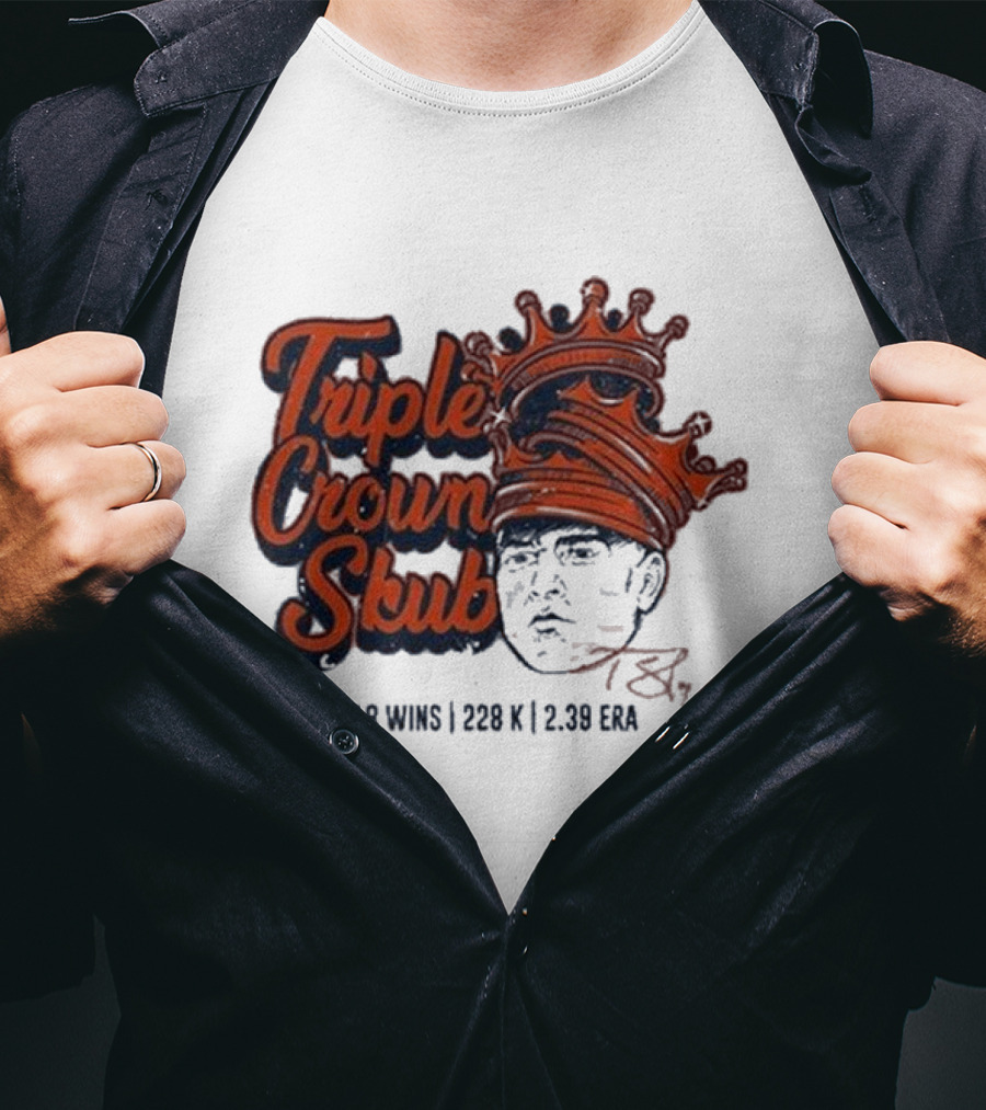 Tarik Skubal Triple Crown 18 Wins 228K 2.39 ERA Detroit Tigers T-Shirt