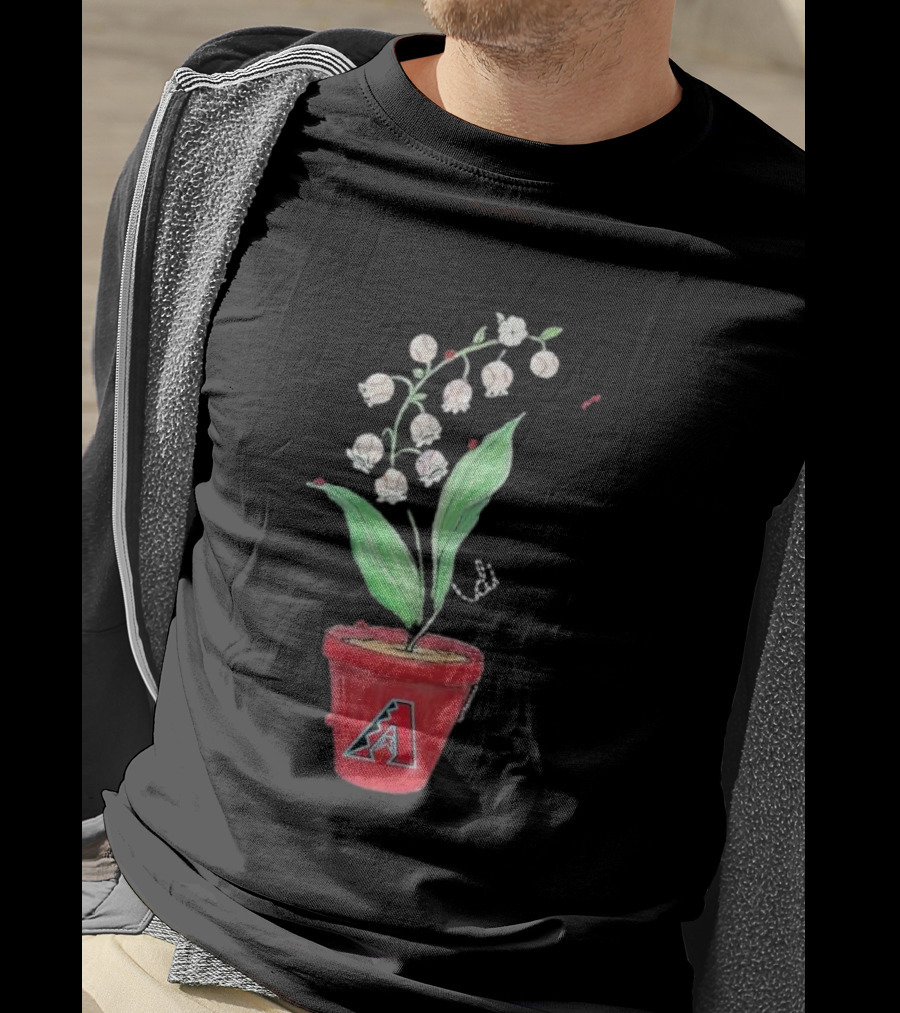 Arizona Diamondbacks Lilies And Ladybugs Tiny Turnip Toddler Planter T-Shirt