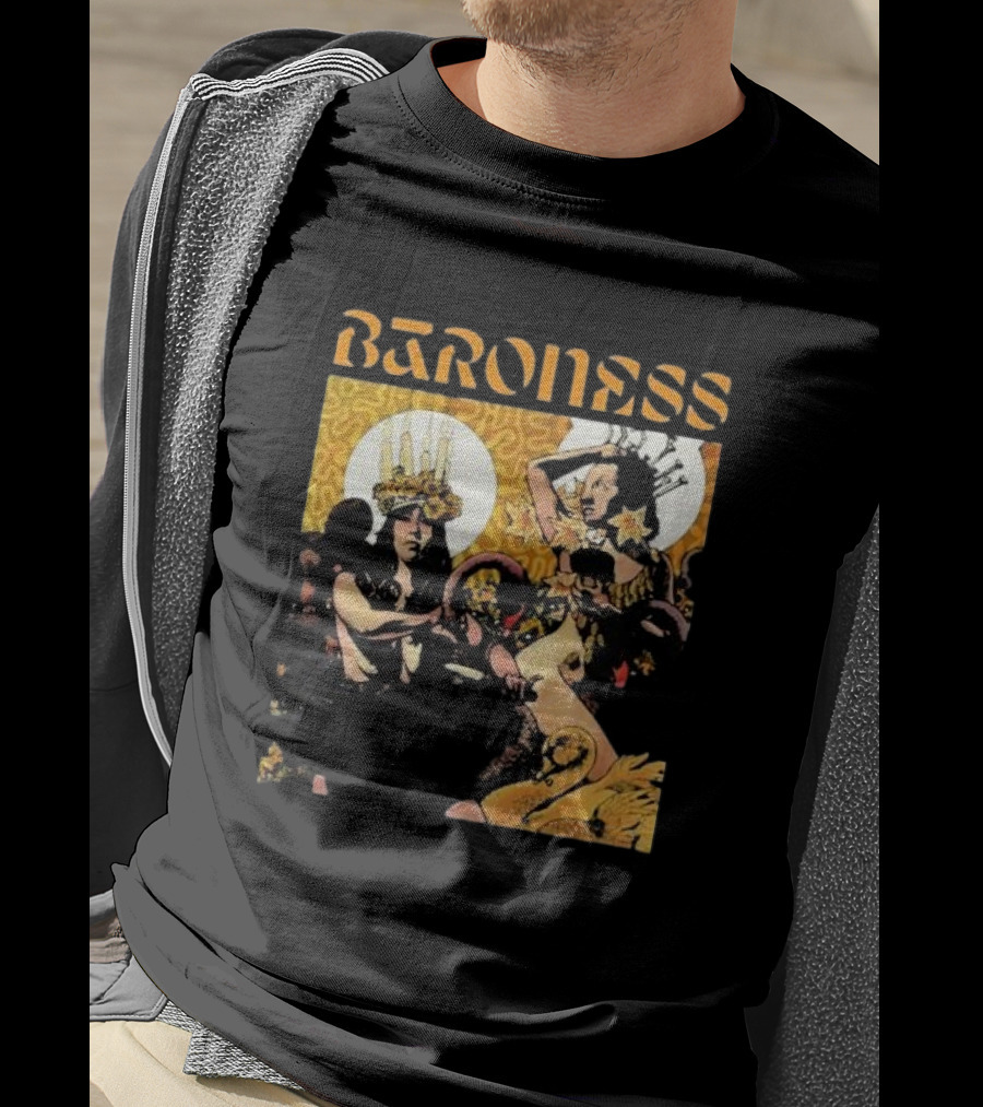 Baroness Yellow Psychedelic Art Ensemble T-Shirt