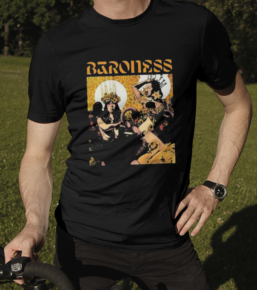 Baroness Yellow Psychedelic Art Ensemble T-Shirt