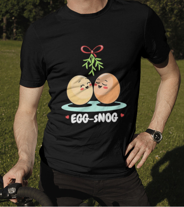 Egg Snog Mistletoe With Small Hearts T-Shirt