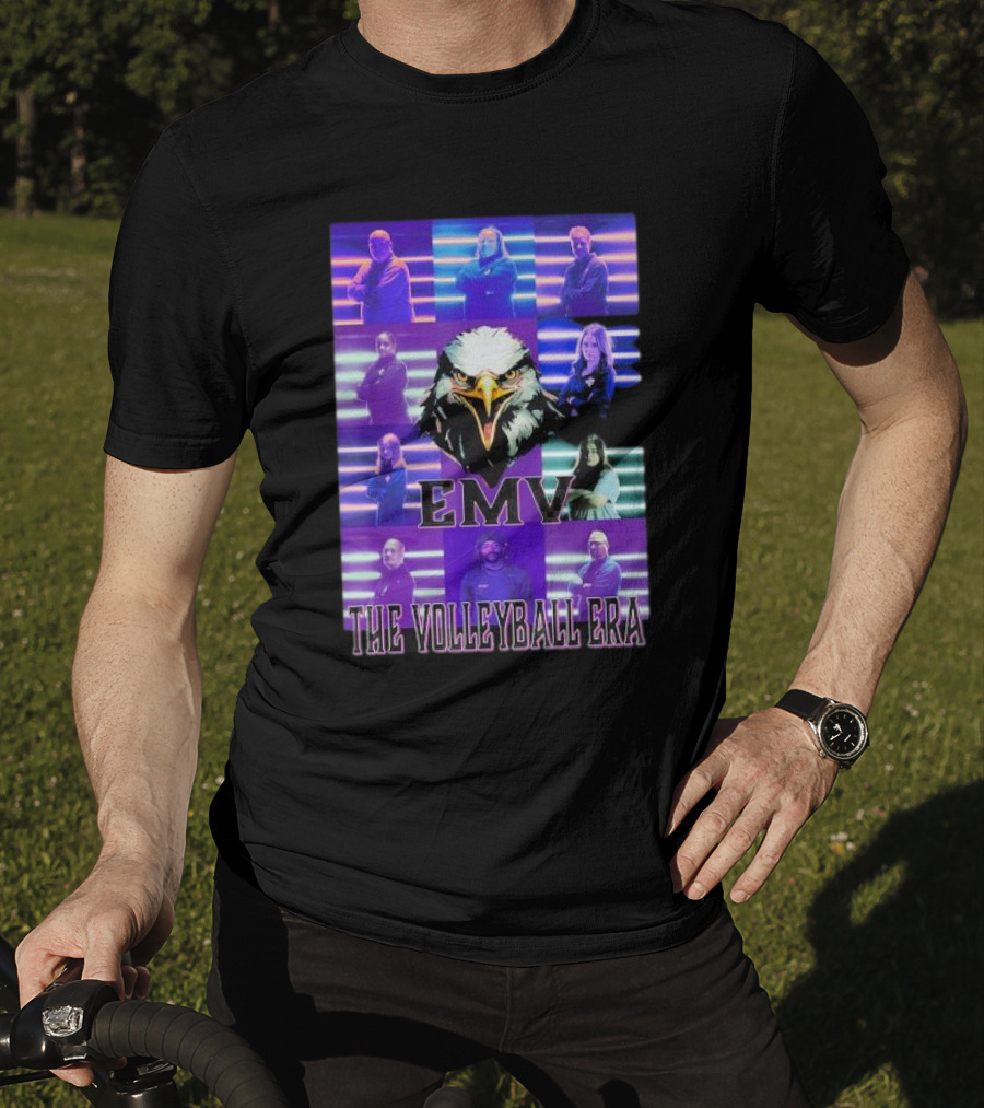 EMV The Volleyball Era Eagle Team Members In Neon Lights T-Shirt