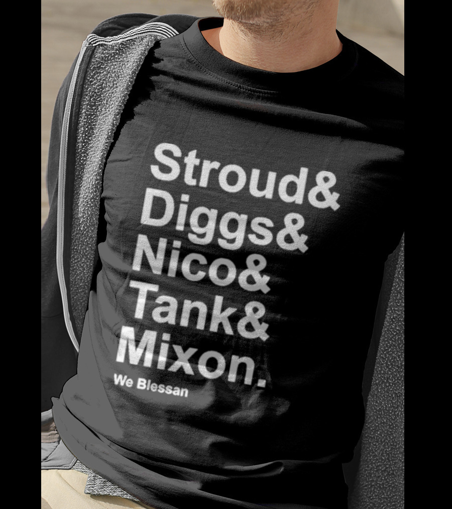 Houston Stressans Stroud Diggs Nico Tank Mixon We Blessan Football Names T-Shirt