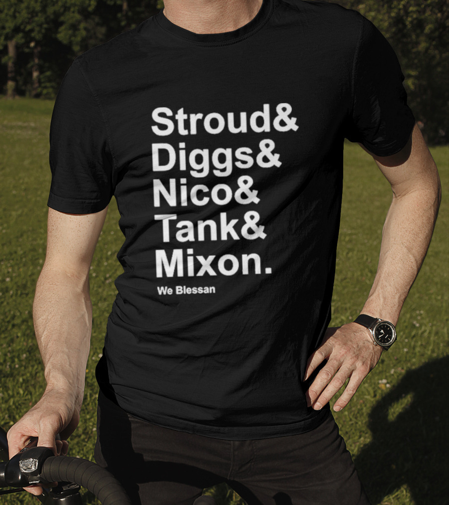 Houston Stressans Stroud Diggs Nico Tank Mixon We Blessan Football Names T-Shirt