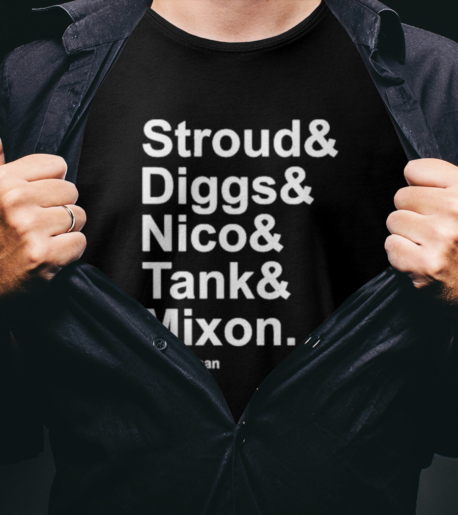 Houston Stressans Stroud Diggs Nico Tank Mixon We Blessan Football Names T-Shirt