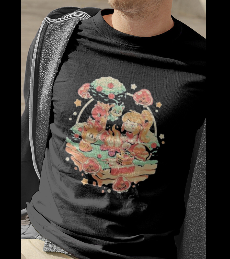 Hunter Campfire Adventure Bounty Girl Vintage Geek Forest Creatures T-Shirt