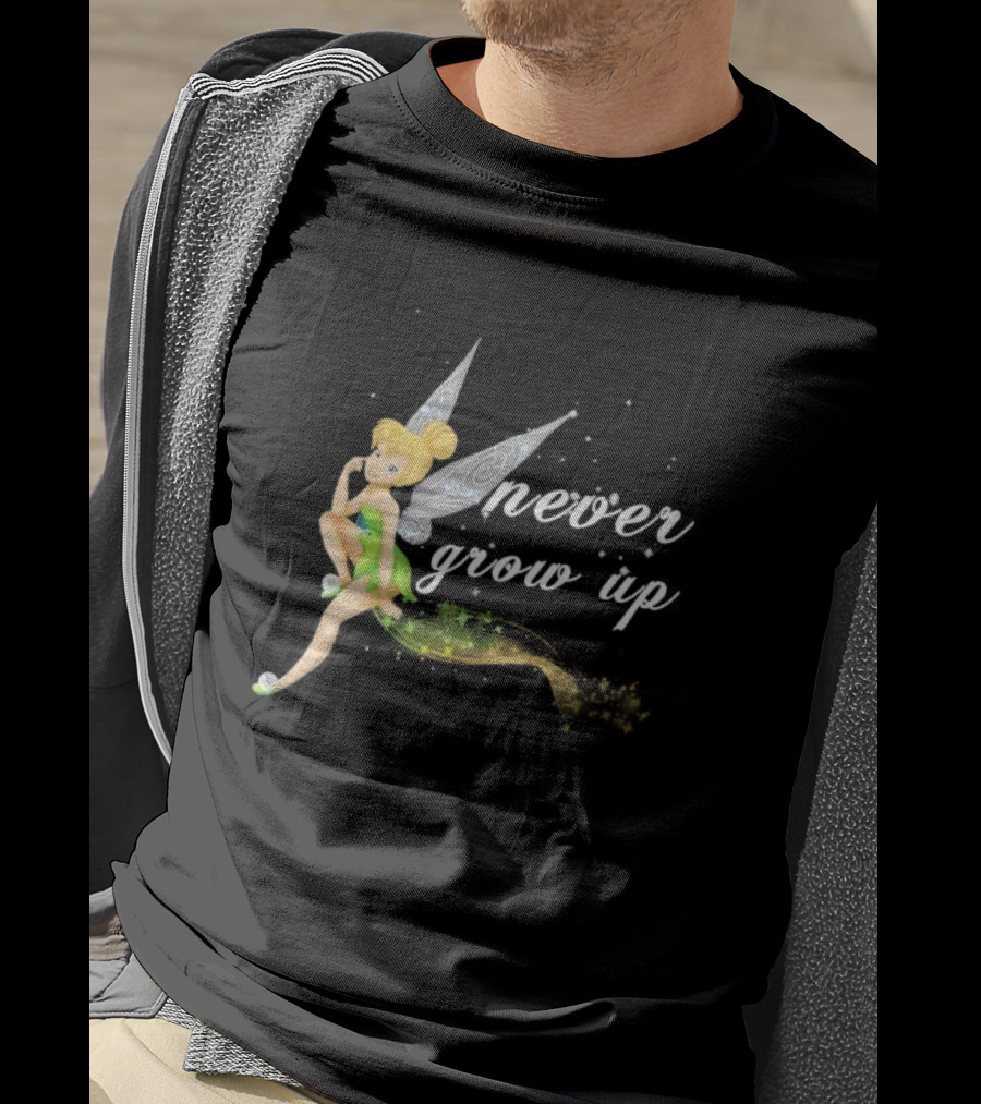 Tinkerbell Never Grow Up Fantasy Fairy Magic T-Shirt