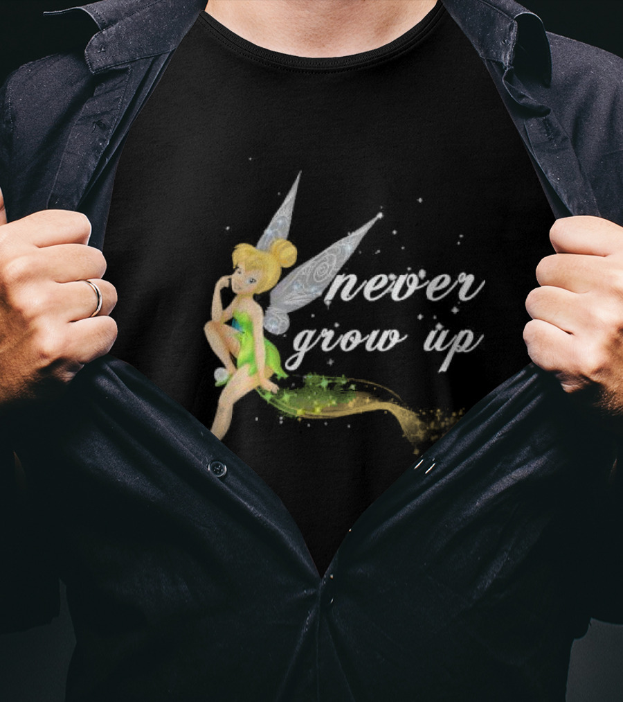 Tinkerbell Never Grow Up Fantasy Fairy Magic T-Shirt