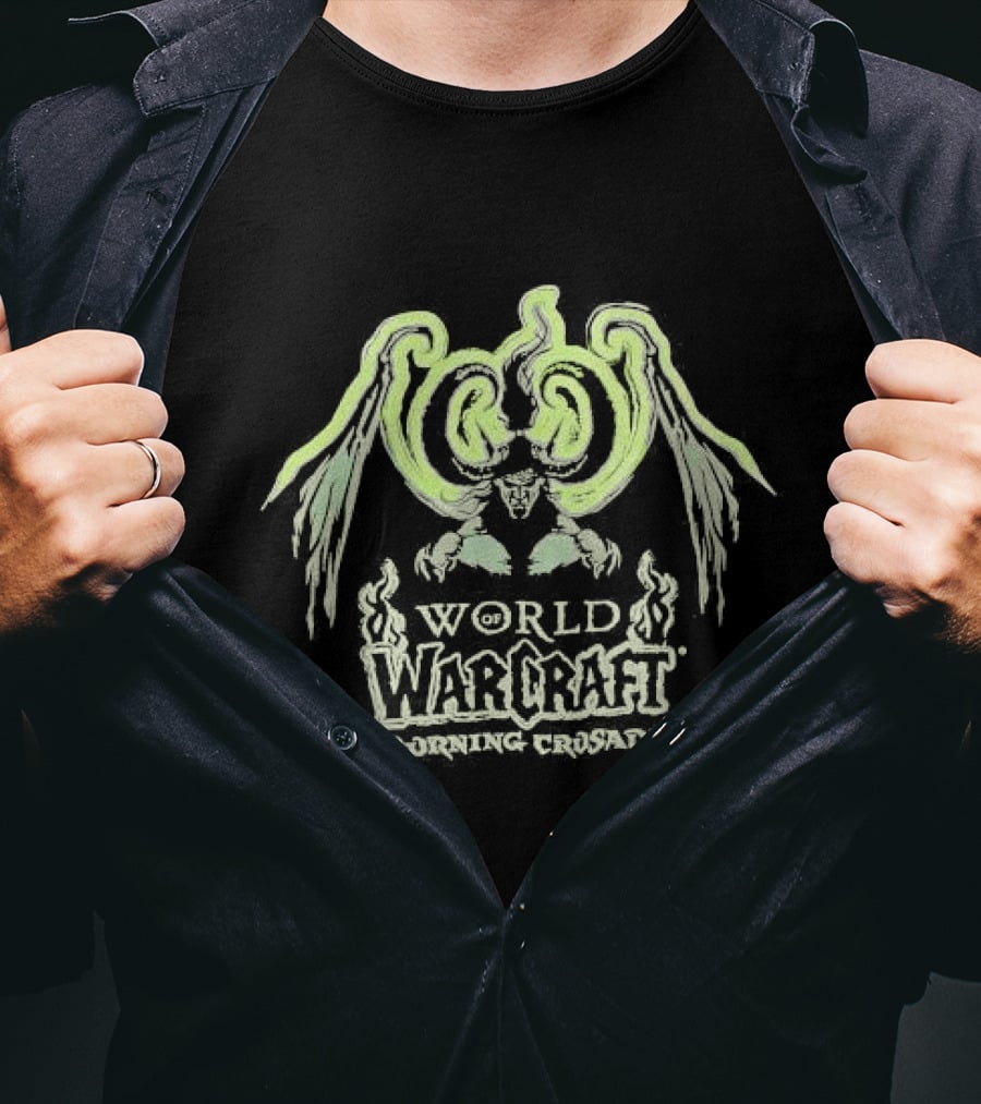 World Of Warcraft The Burning Crusade Blizzard Jinx Illidan Stormrage Wings T-Shirt