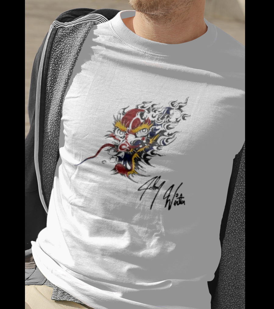 Johnny Winter Superb Fiery Dragon T-Shirt