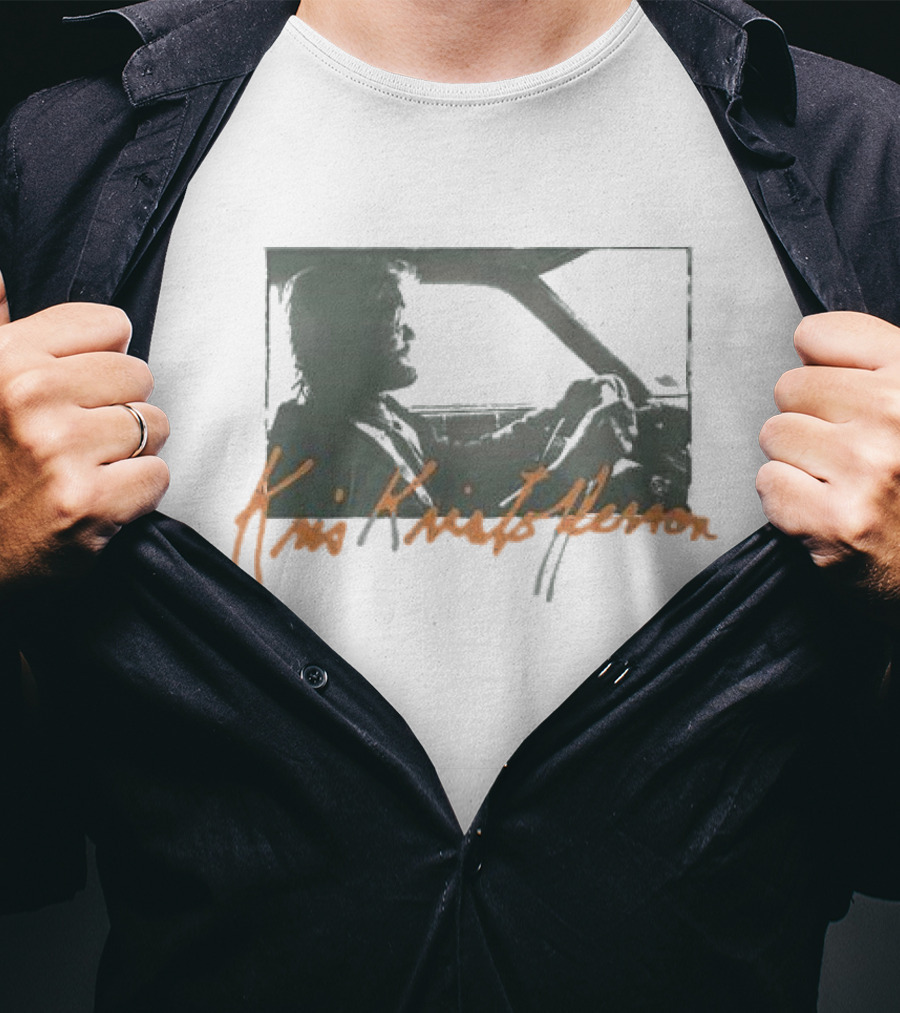 Kris Kristofferson Driving Car T-Shirt