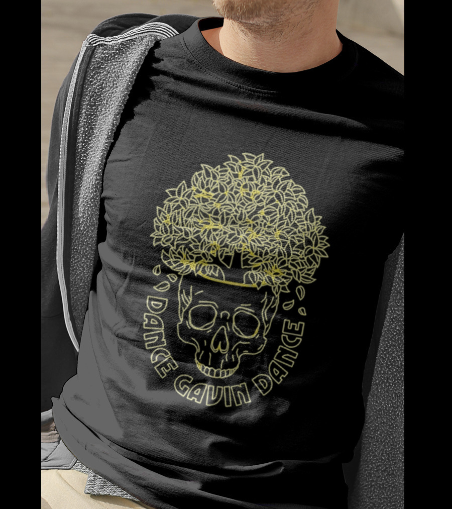 Dance Gavin Dance Skull Tree Neon Line T-Shirt