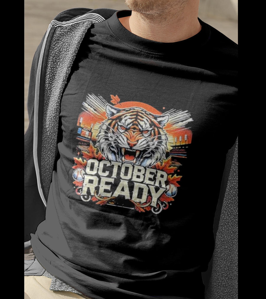 Detroit Tigers October Ready Baseball Season Matchup T-Shirt