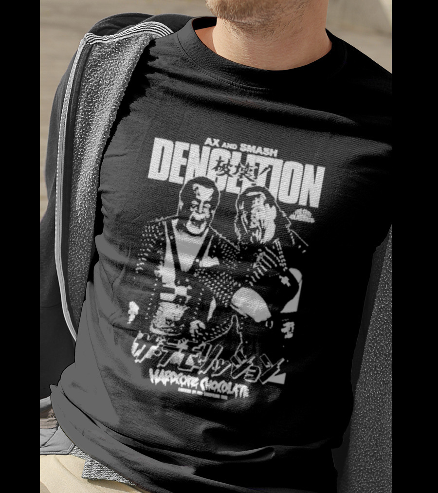 AX And SMASH Demolition Hardcore Chocolate Pro Wrestling T-Shirt