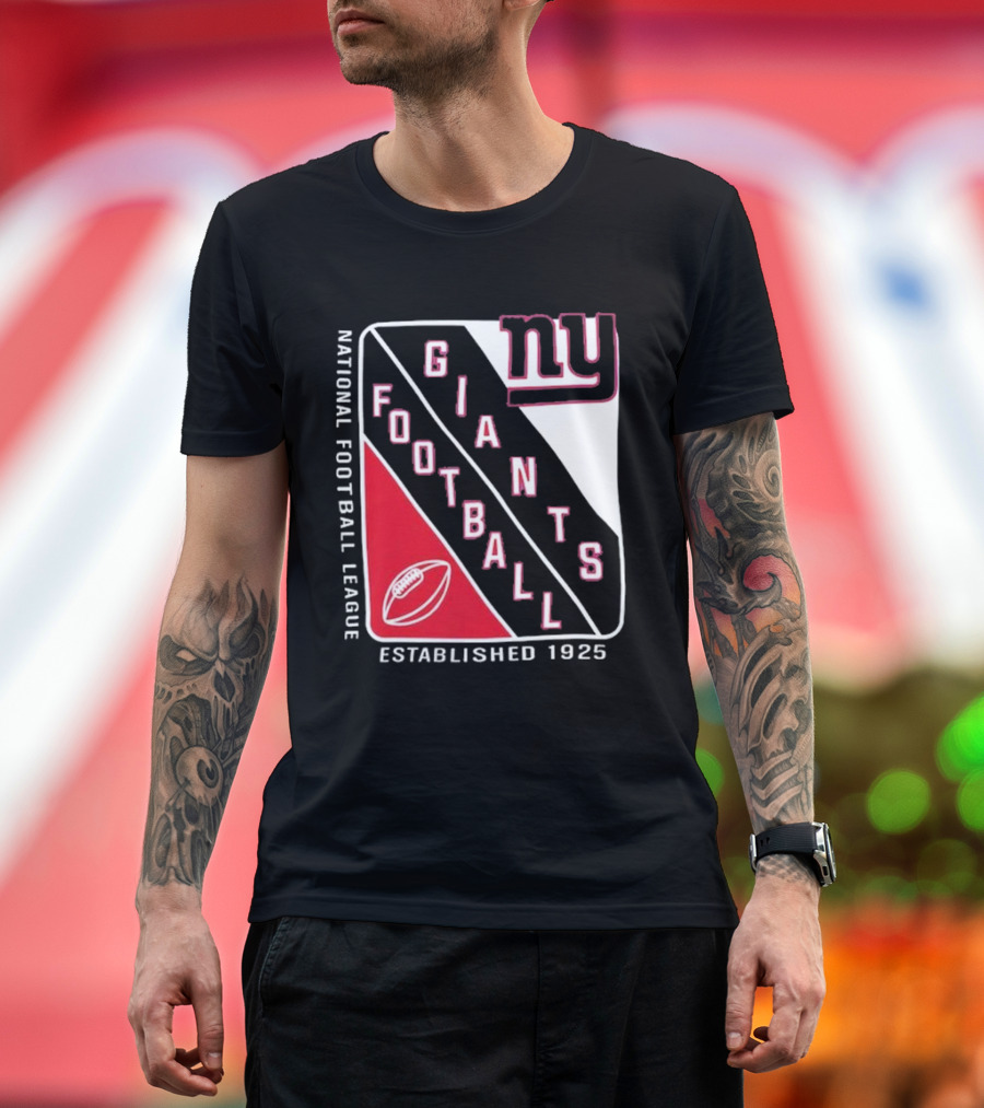 New York Giants National Football League Established 1925 Football Shield T-Shirt