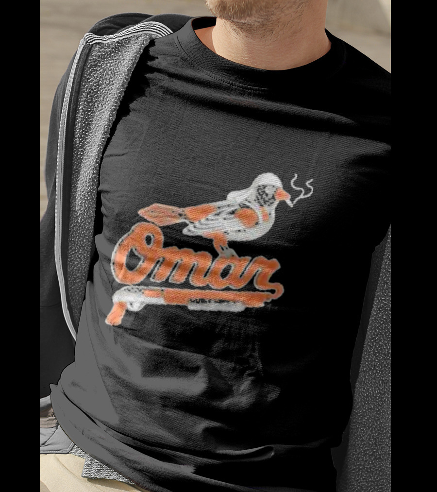 Omar Smoking Bird Perched On Shotgun Baltimore Oriole T-Shirt