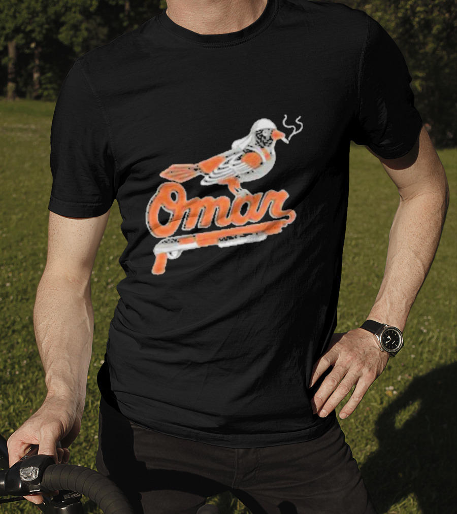 Omar Smoking Bird Perched On Shotgun Baltimore Oriole T-Shirt