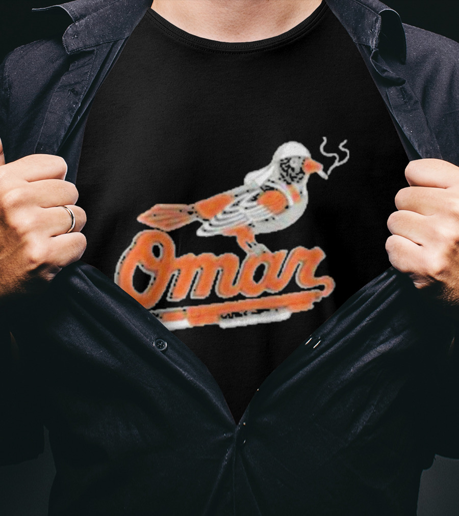 Omar Smoking Bird Perched On Shotgun Baltimore Oriole T-Shirt