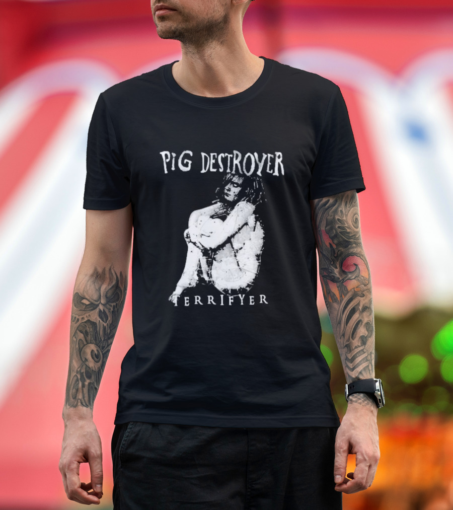 Pig Destroyer Terrifyer Ladies Cropped Dark Aesthetic T-Shirt