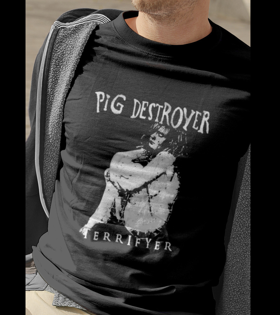 Pig Destroyer Terrifyer Ladies Cropped Dark Aesthetic T-Shirt