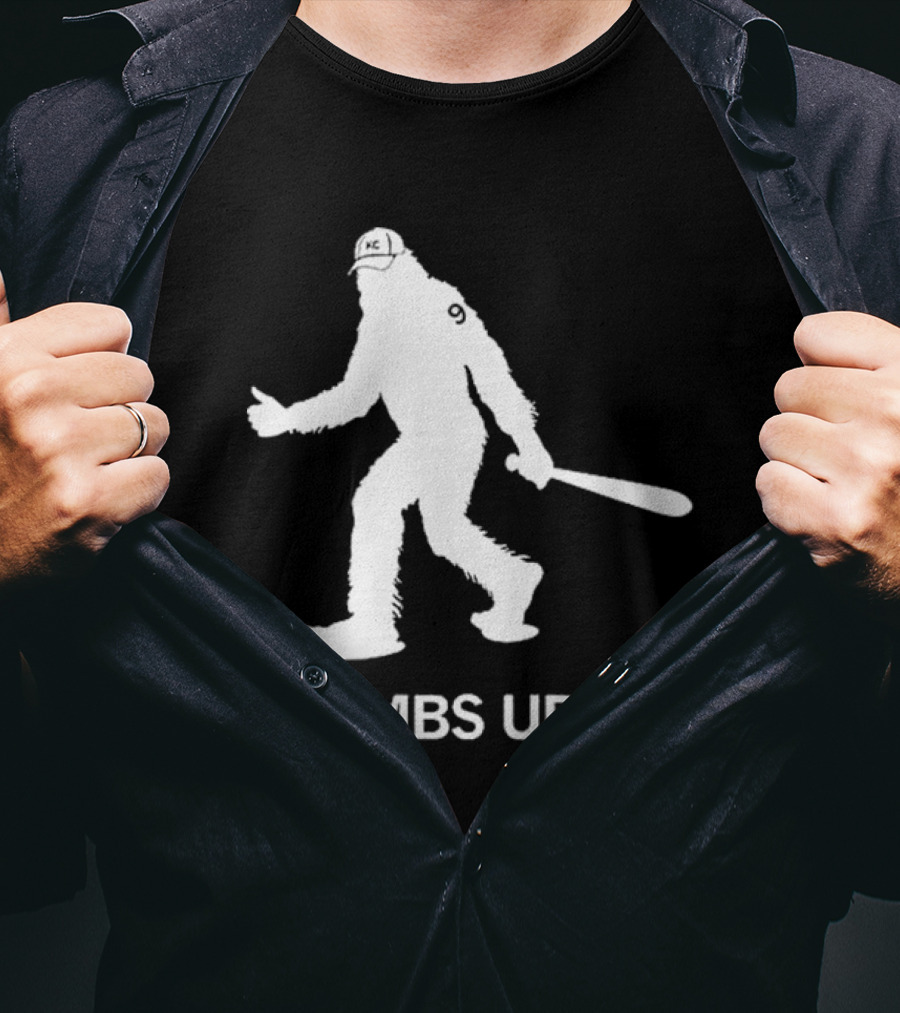Raygunsite KC Bigfoot Thumbs Up With Baseball Bat T-Shirt