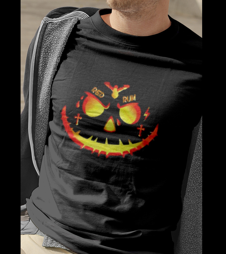 Sniper Gang Red Rum Yak-o-lantern With Crosses And Lightning Bolt T-Shirt