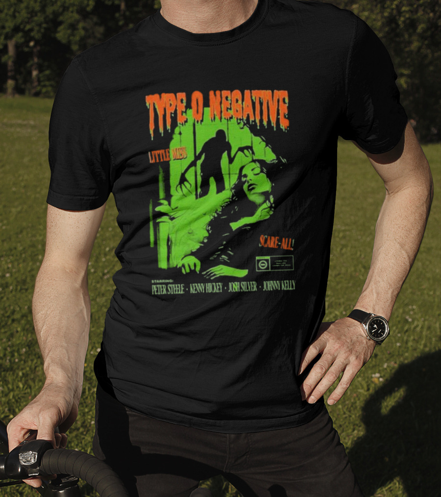 Type O Negative Little Miss Scare-All Horror Starring Peter Steele Kenny Hickey Josh Silver Johnny Kelly T-Shirt