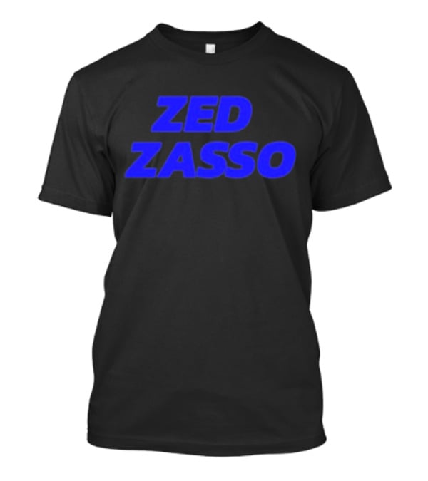 Zed Zasso Bold Blue Lettering T-Shirt