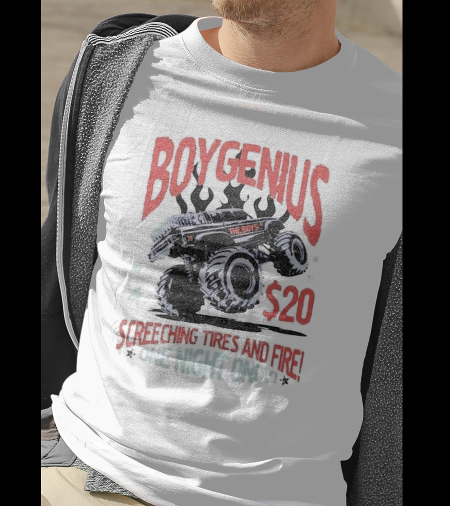 Boygenius $20 The Boys Screeching Tires And Fire One Night Only T-Shirt