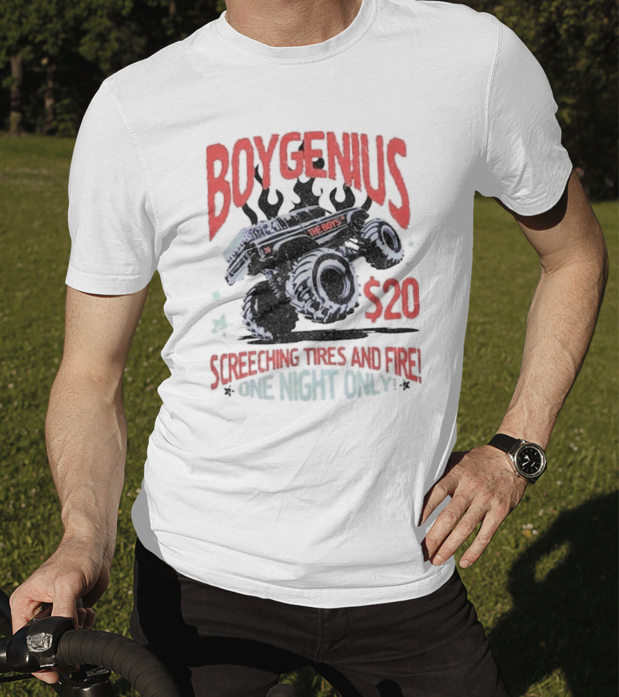 Boygenius $20 The Boys Screeching Tires And Fire One Night Only T-Shirt