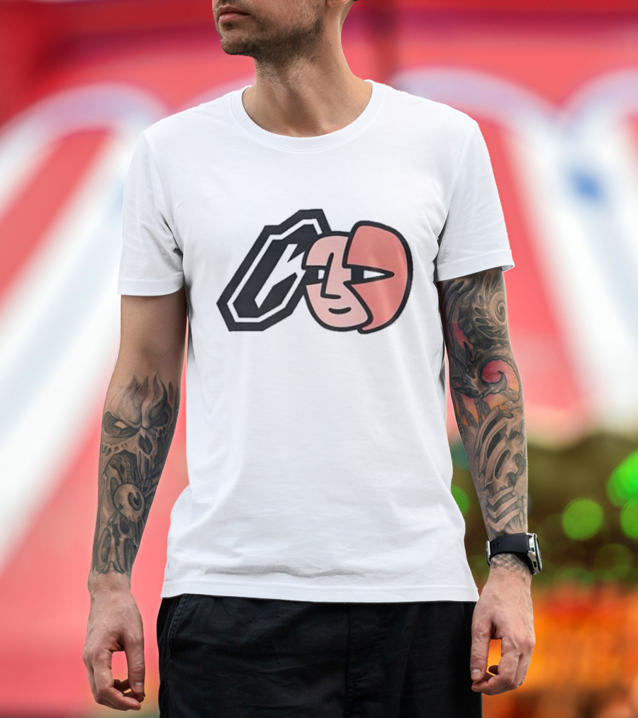 Collective Bikes X Lorem Iconic Face and Abstract Shape T-Shirt
