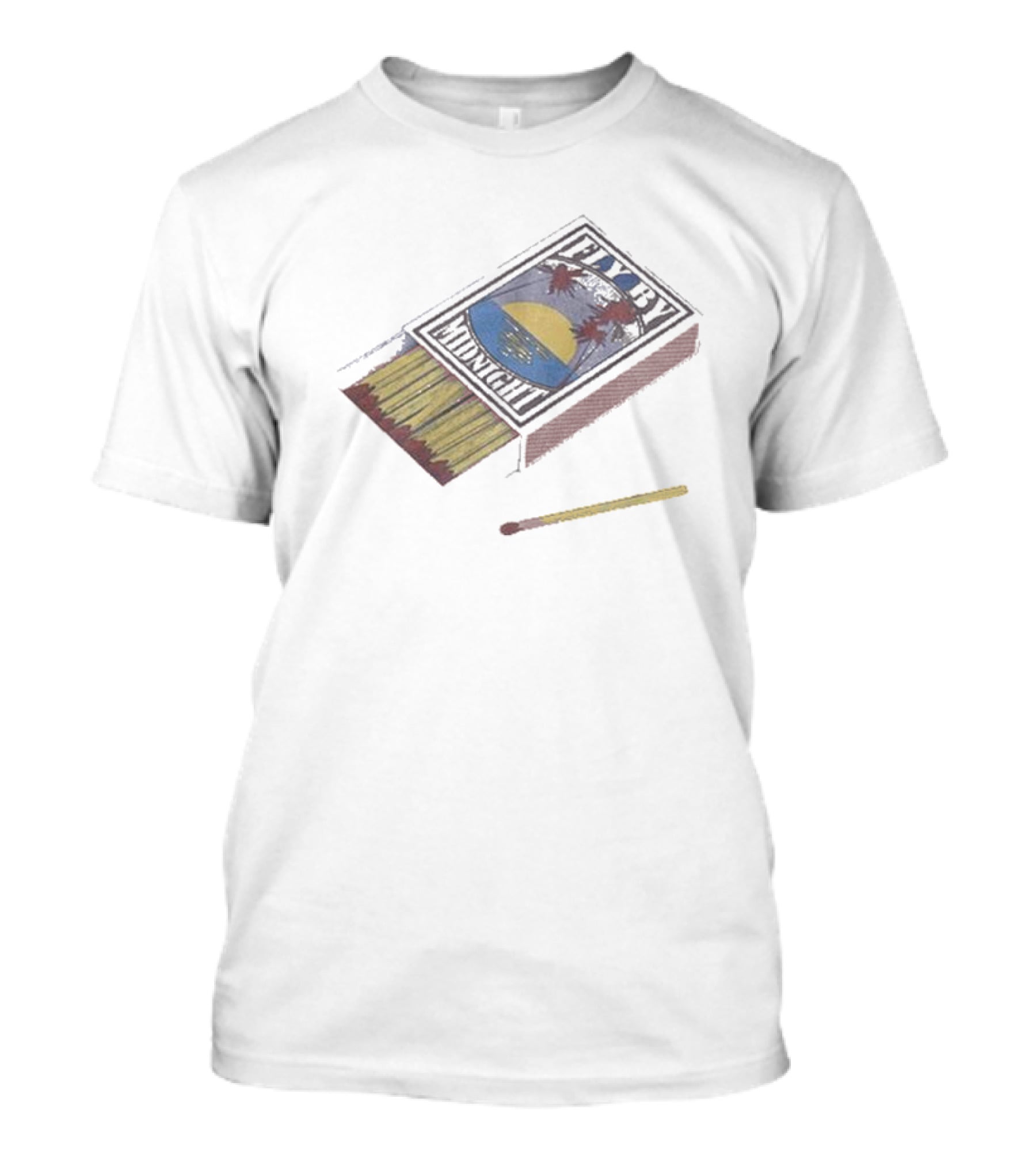 Fly By Midnight Matchbox With Sun And Palm Trees T-Shirt