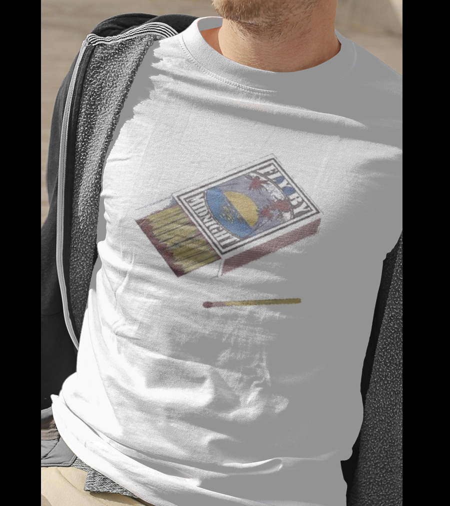 Fly By Midnight Matchbox With Sun And Palm Trees T-Shirt