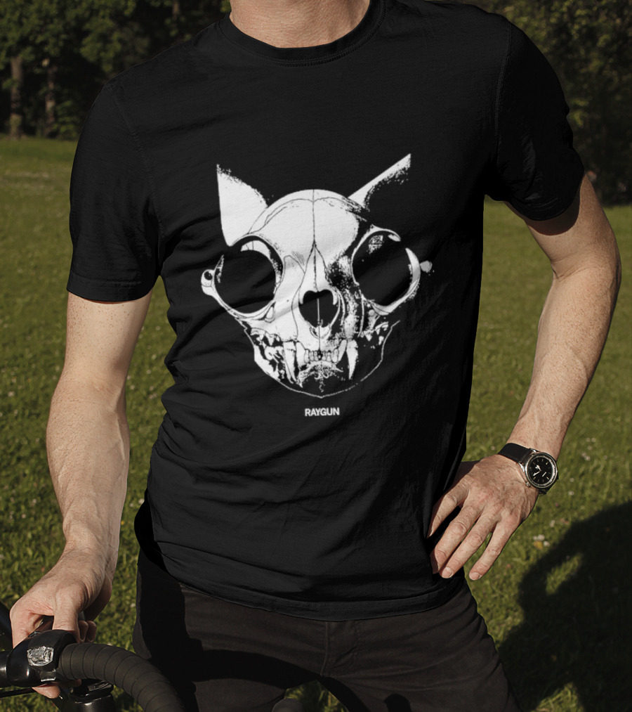 Cat Skull Raygun Heavyweight T-Shirt