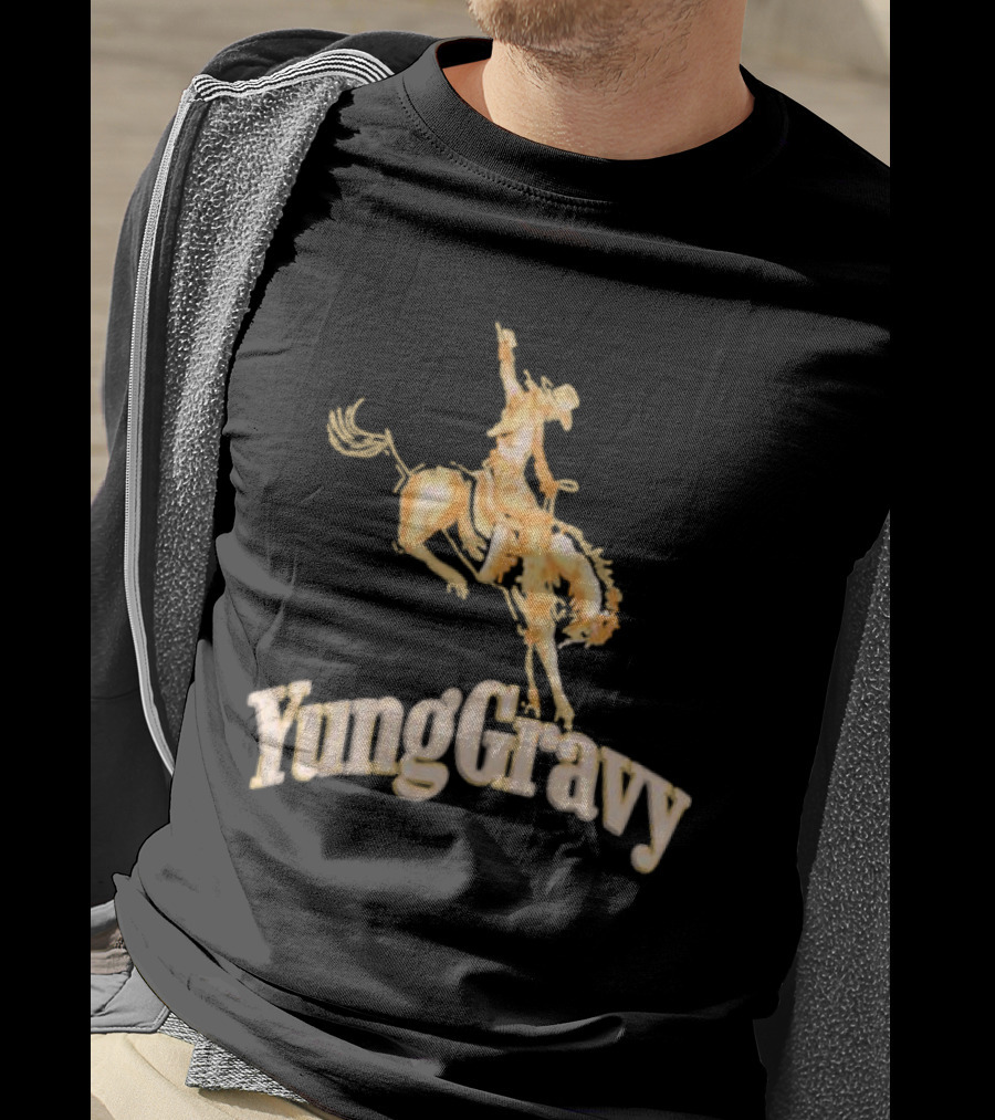 Yung Gravy Cowboy Riding Bull Iconic Western T-Shirt