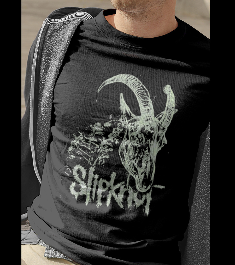 Slipknot Glow In The Dark Goat Skull Skeleton T-Shirt