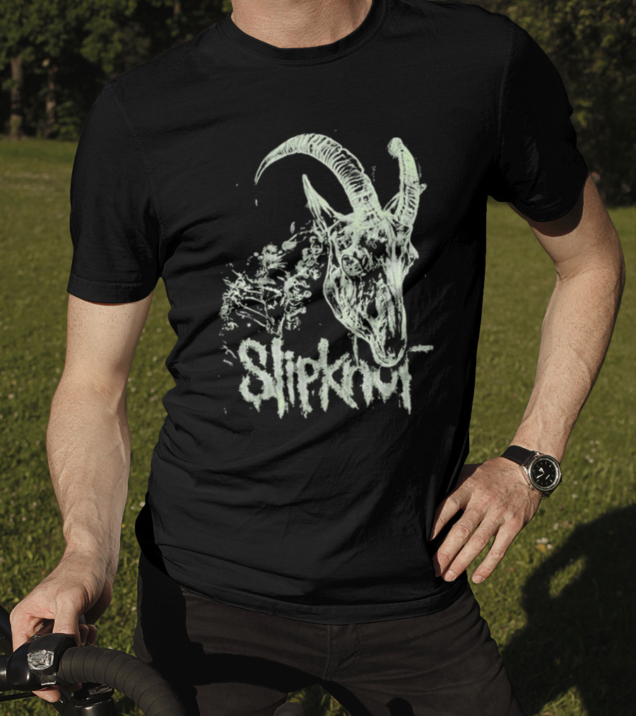 Slipknot Glow In The Dark Goat Skull Skeleton T-Shirt