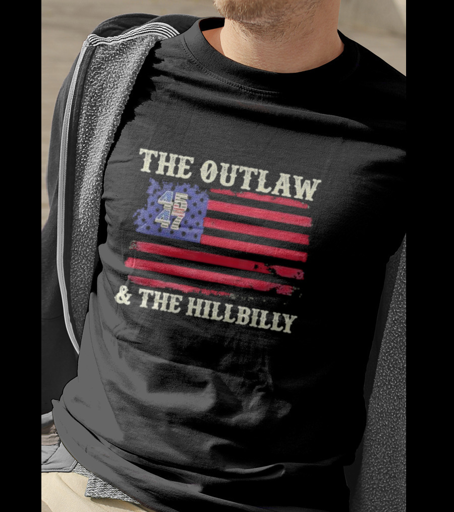The Outlaw 45 47 American Flag And The Hillbilly T-Shirt