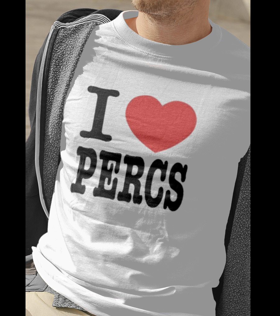 I Love Percs Ahh Tees Red Heart T-Shirt