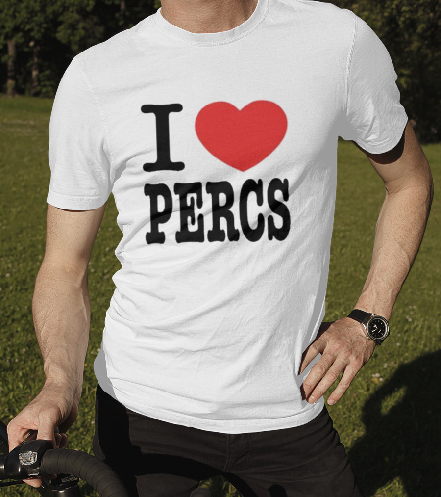 I Love Percs Ahh Tees Red Heart T-Shirt
