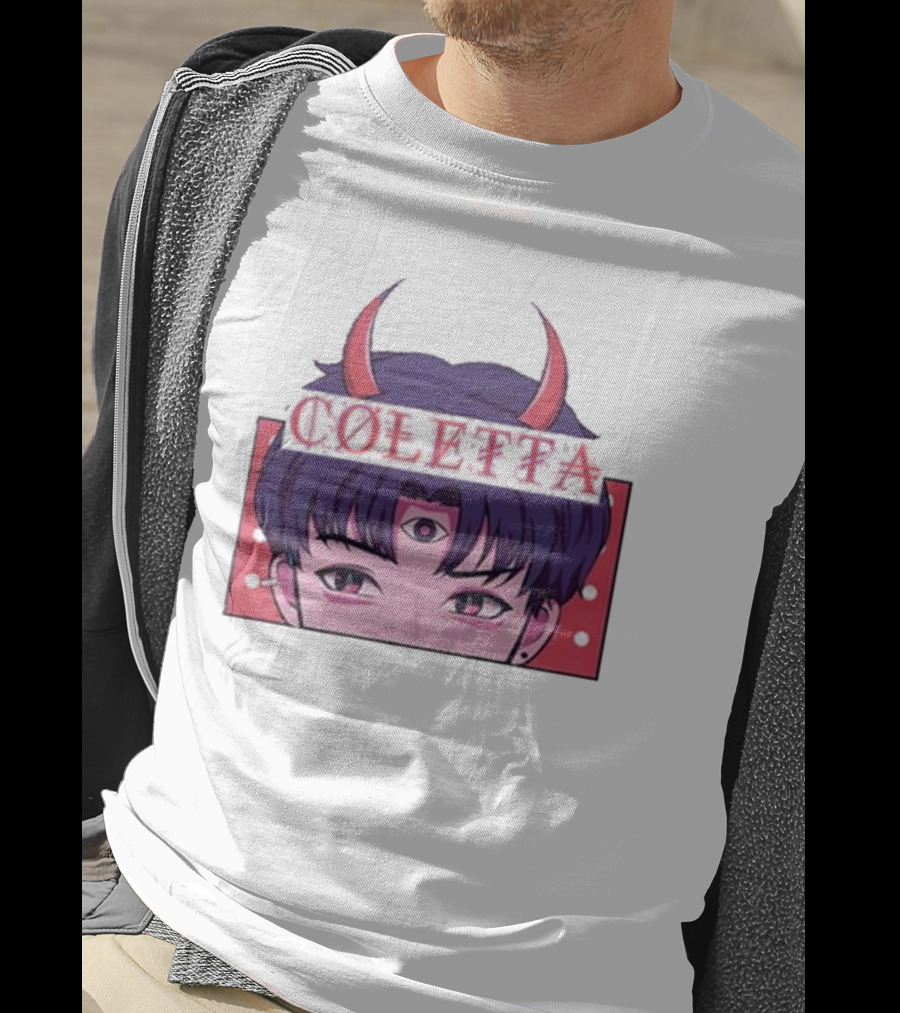 Coletta Manga Anime Third Eye Red Horns T-Shirt