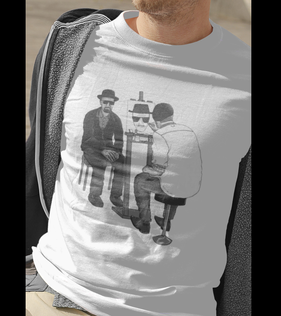 The One Who Draws Breaking Bad Walter White Sketching Himself T-Shirt