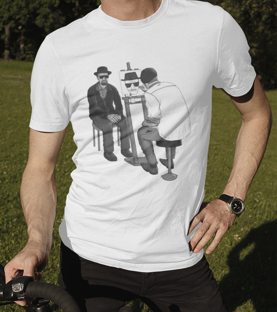 The One Who Draws Breaking Bad Walter White Sketching Himself T-Shirt
