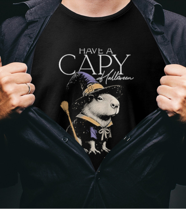 Have A Capy Halloween Capybara Witch T-Shirt
