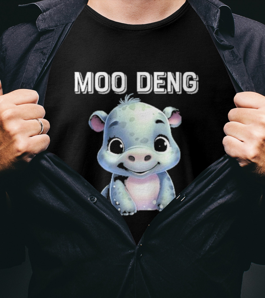 Moo Deng Cute Funny Hippopotamus T-Shirt